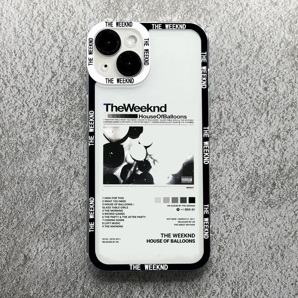 The Weeknd XO Minimalist Poster Phone Case For iPhone 16 15 11 13 12 14 Pro MAX Mini SE 8 7 Plus Cover Transparent Fundas Coque