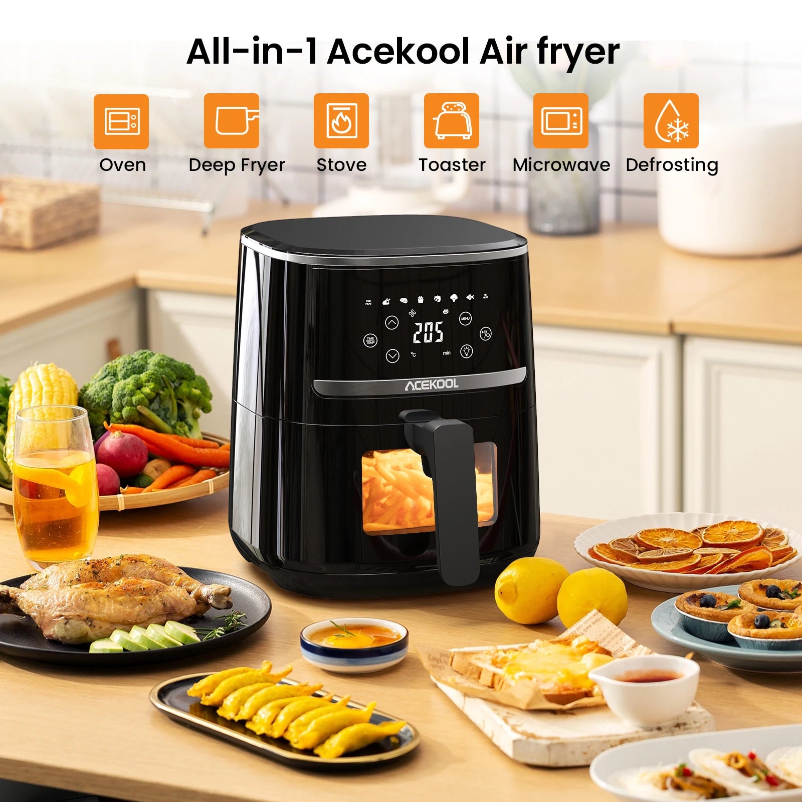5 Quart Digital Display Air Fryer Toaster