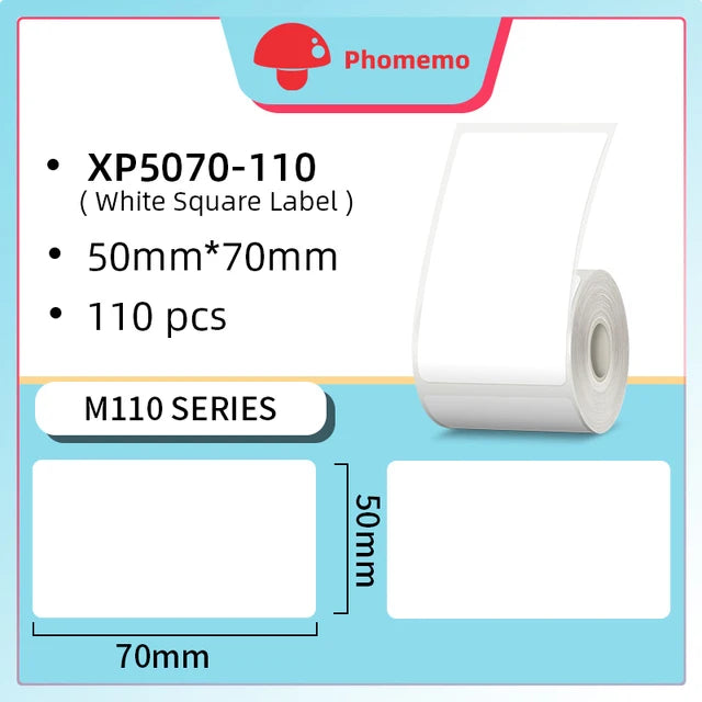 Phomemo M110 Self-adhesive Smart Thermal Label Printer for Business,Barcode Label, Price Tag, Address Wireless Sticker Printer