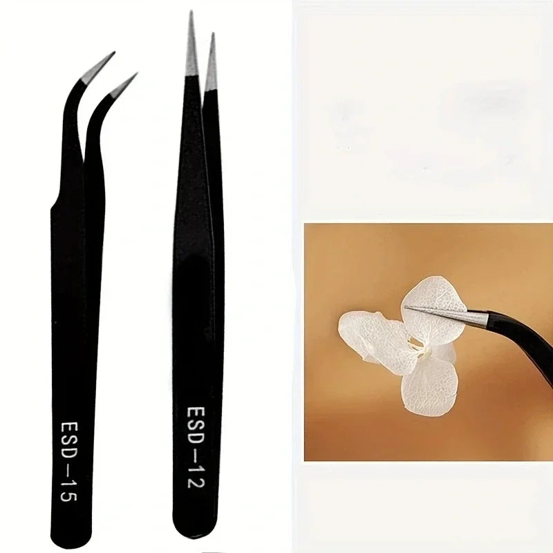 1PC Stainless Steel Curved Straight Eyebrow False Eyelash Tweezers Nail Art Extension Makeup Tool Eeyelashes Tweezers