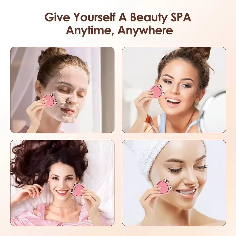 Mini Micro-Electric Facial Beauty Instrument Portable Dual-Head Massage Skin Care Thin Chin V Face Firming Face Massager
