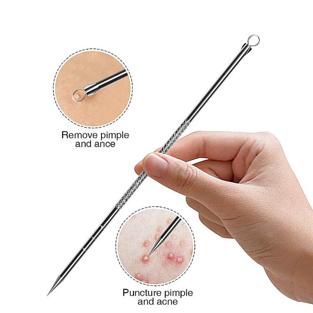 4PCS Blackhead Remover Acne Needle Tools Set Face Cleaning Black Dots Pimple Comedone Extractor Pore Cleaner Skin Care Products