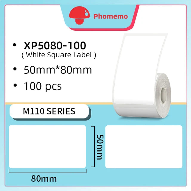 Phomemo M110 Self-adhesive Smart Thermal Label Printer for Business,Barcode Label, Price Tag, Address Wireless Sticker Printer