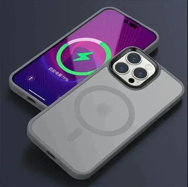 Matte Translucent Frosted Phone Case For IPhone 16 15 14 13 12 11 Pro Max Plus Magnetic Case For Magsafe Wireless Charging Cover