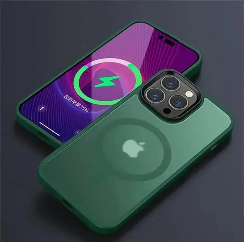 Matte Translucent Frosted Phone Case For IPhone 16 15 14 13 12 11 Pro Max Plus Magnetic Case For Magsafe Wireless Charging Cover