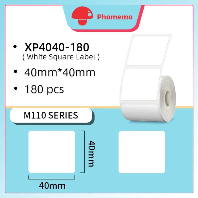 Phomemo M110 Self-adhesive Smart Thermal Label Printer for Business,Barcode Label, Price Tag, Address Wireless Sticker Printer