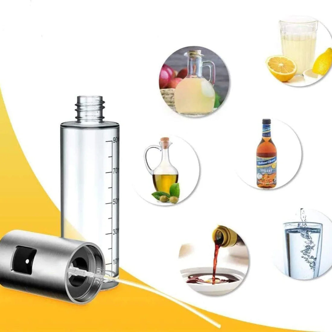 Glass Oil Sprayer for Cooking Olive Spray Mister for Salad BBQ Kitchen Baking Empty Vinegar Bottle