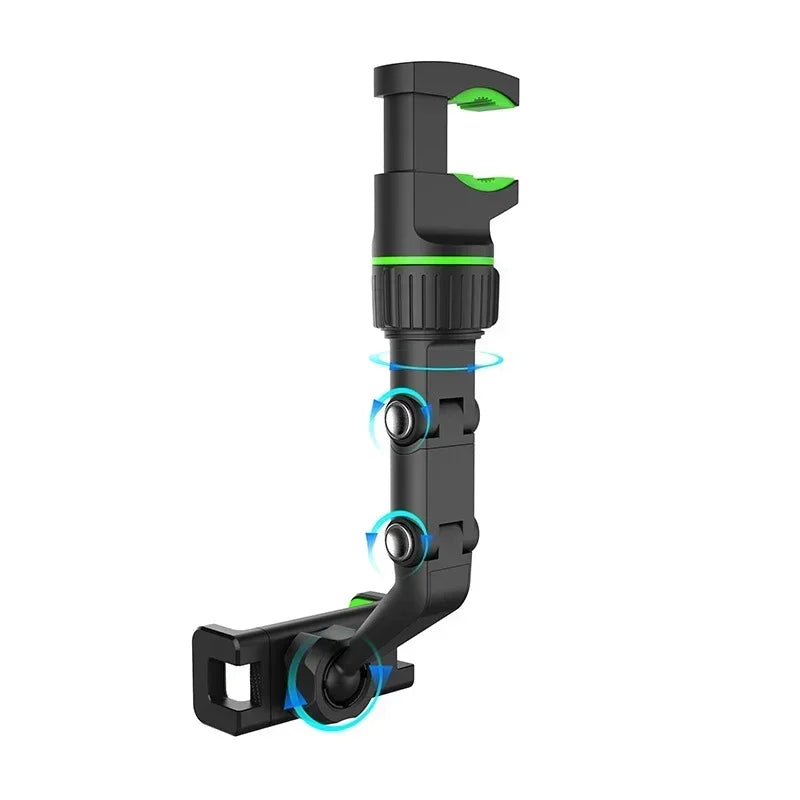 360 Degree Rotatable Universal Car Phone Holder Multifunctional Auto Rearview Mirror Seat Hanging Clip Bracket Cell Phone Holder