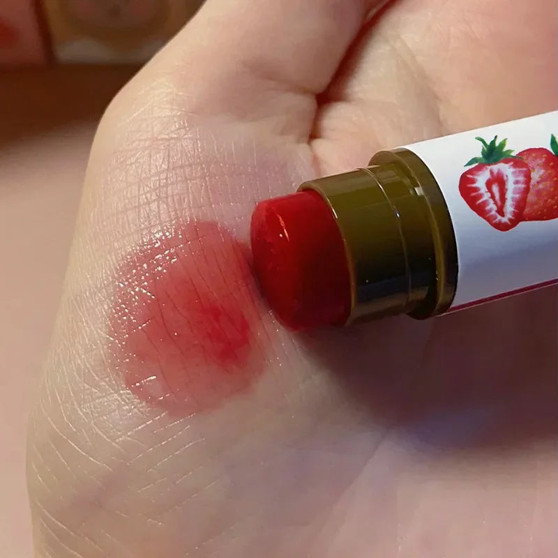1-3 Pcs Fruity Lip Balm Moisturizing Lip Gloss Nature Nourishing Temperature Change Color Lipstick Cute Jelly Tinted Lip Care
