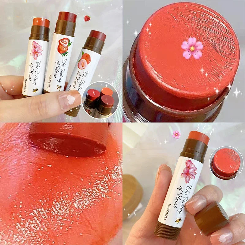 1-3 Pcs Fruity Lip Balm Moisturizing Lip Gloss Nature Nourishing Temperature Change Color Lipstick Cute Jelly Tinted Lip Care