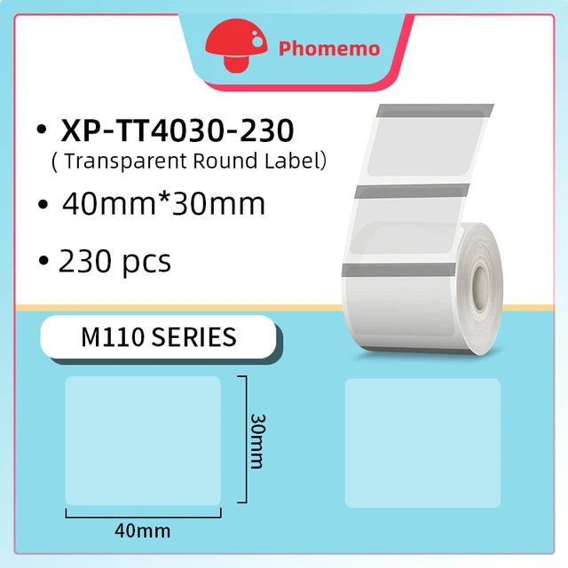 Phomemo M110 Self-adhesive Smart Thermal Label Printer for Business,Barcode Label, Price Tag, Address Wireless Sticker Printer
