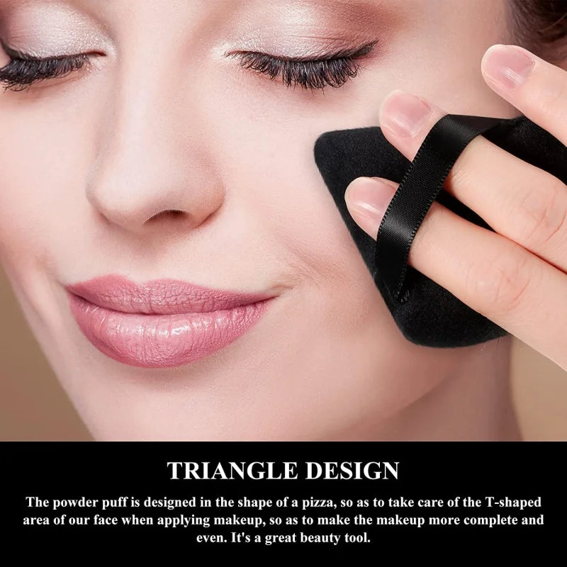 2/12Pcs Triangle Velvet Powder Puff Make Up Sponges for Face Eyes Contouring Shadow Seal Cosmetic Foundation Makeup Tool