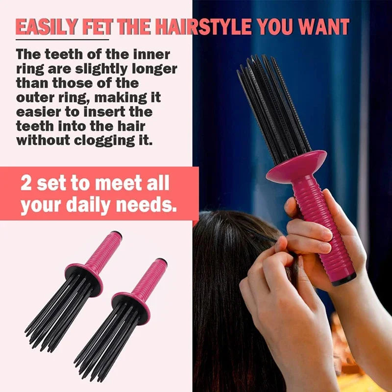 Air Volume Hair Fluffy Styling Curler Comb Hair Curler Comb Heatless Curling Roller Hair Styling Tools For Women roll comb